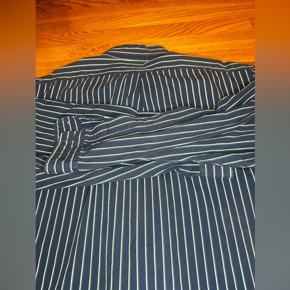 Ralph Lauren Blaire Striped Button Down Shirt Men’s XL Blue Green Cotton - Picture 4 of 11